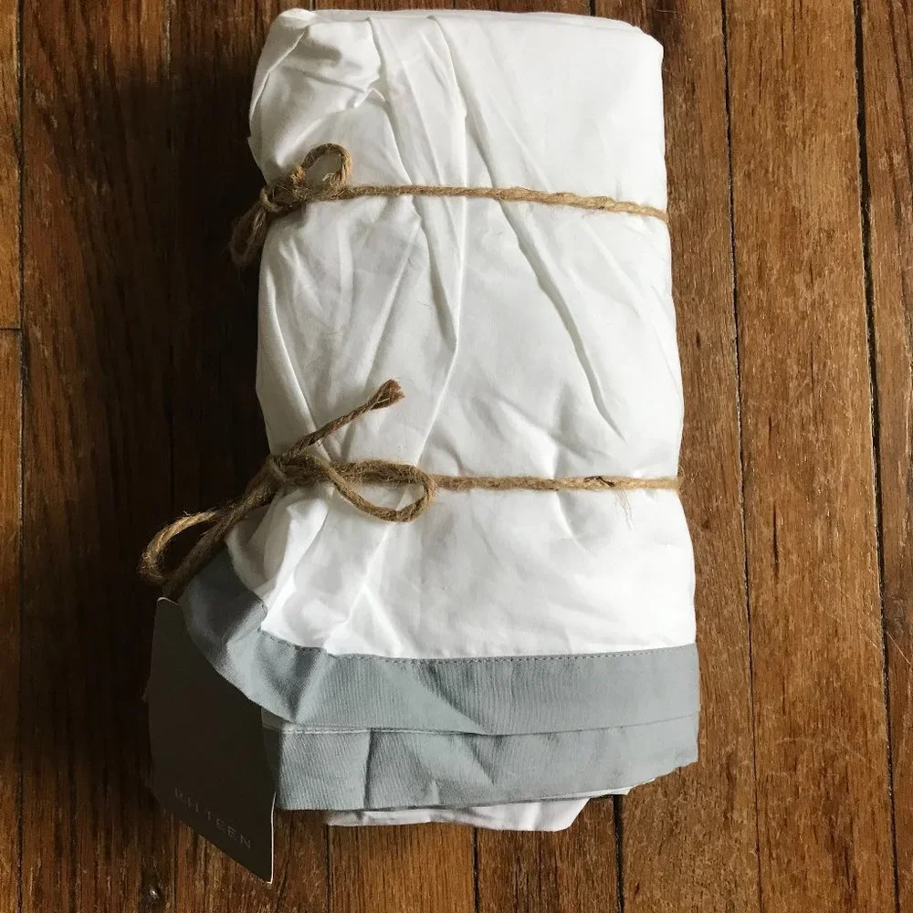 Restoration Hardware White and Blue Bedding